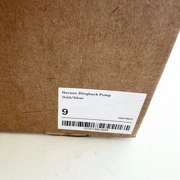 REFORMATION Noreen Slingback Pump Women’s SIZE 9 Gold Silver - Picture 9 of 13